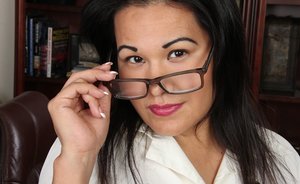18 year old Alexis Crystal on knees for submissive cock serving action